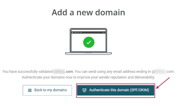 Authenticate the domain with SPF/DKIM records in Mailjet.
