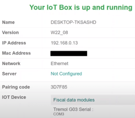 Your IoT box is up and running