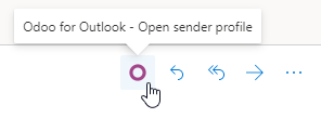 Odoo for Outlook customized action