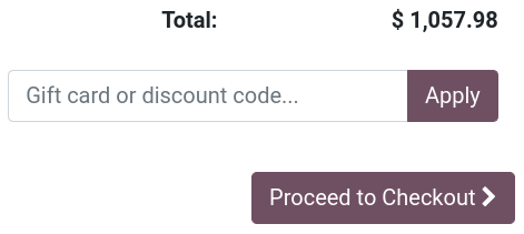 Enter gift card code to process checkout