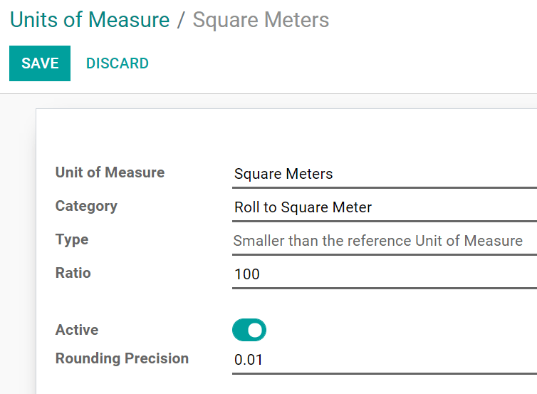 Create a second unit of measure in Odoo Purchase