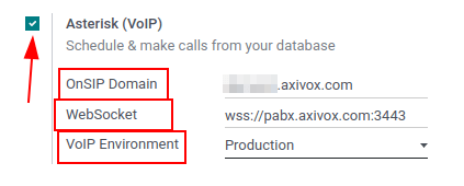 Integration of Axivox as VoIP provider in an Odoo database