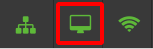 收银点屏幕上的"屏幕"图标显示与屏幕的连接状态。