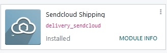 在Odoo应用程序模块中的Sendcloud运输模块。