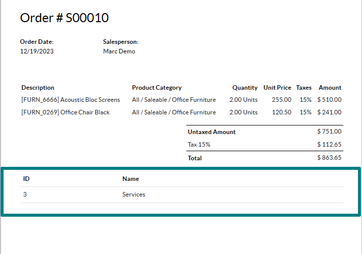 Add a data table in XML