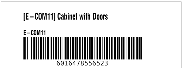 Example barcode label.