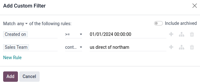 Use Sales Team to filter the location the lead is associated with.