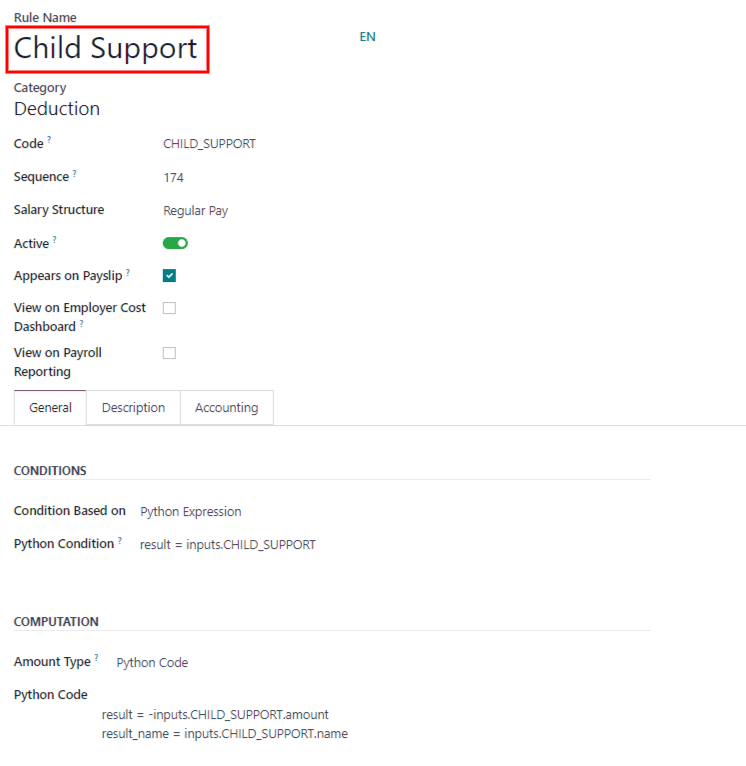 New rule dropdown shown with new rule option highlighted.