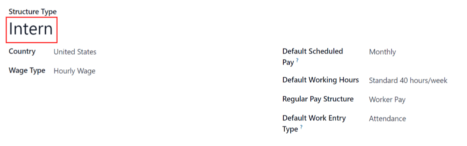 New structure type form to fill out when creating a new structure type.